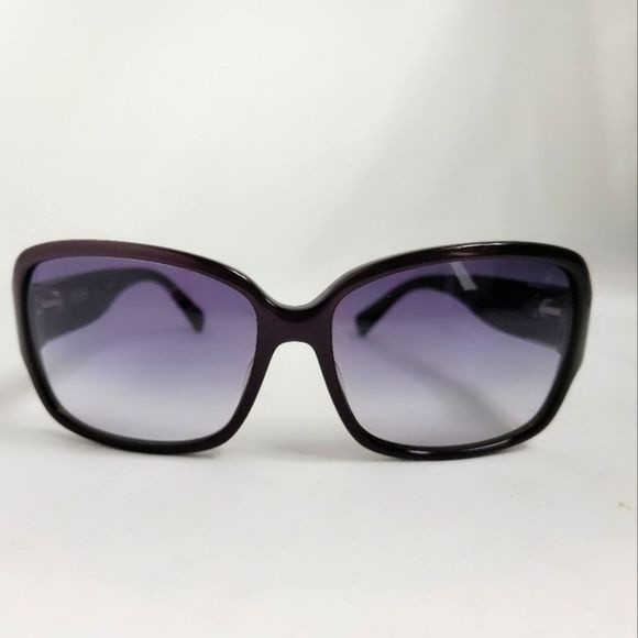 Coach Oversized Round Purple Sunglasses S2025 and Embossed Case - Picture 2 of 10
